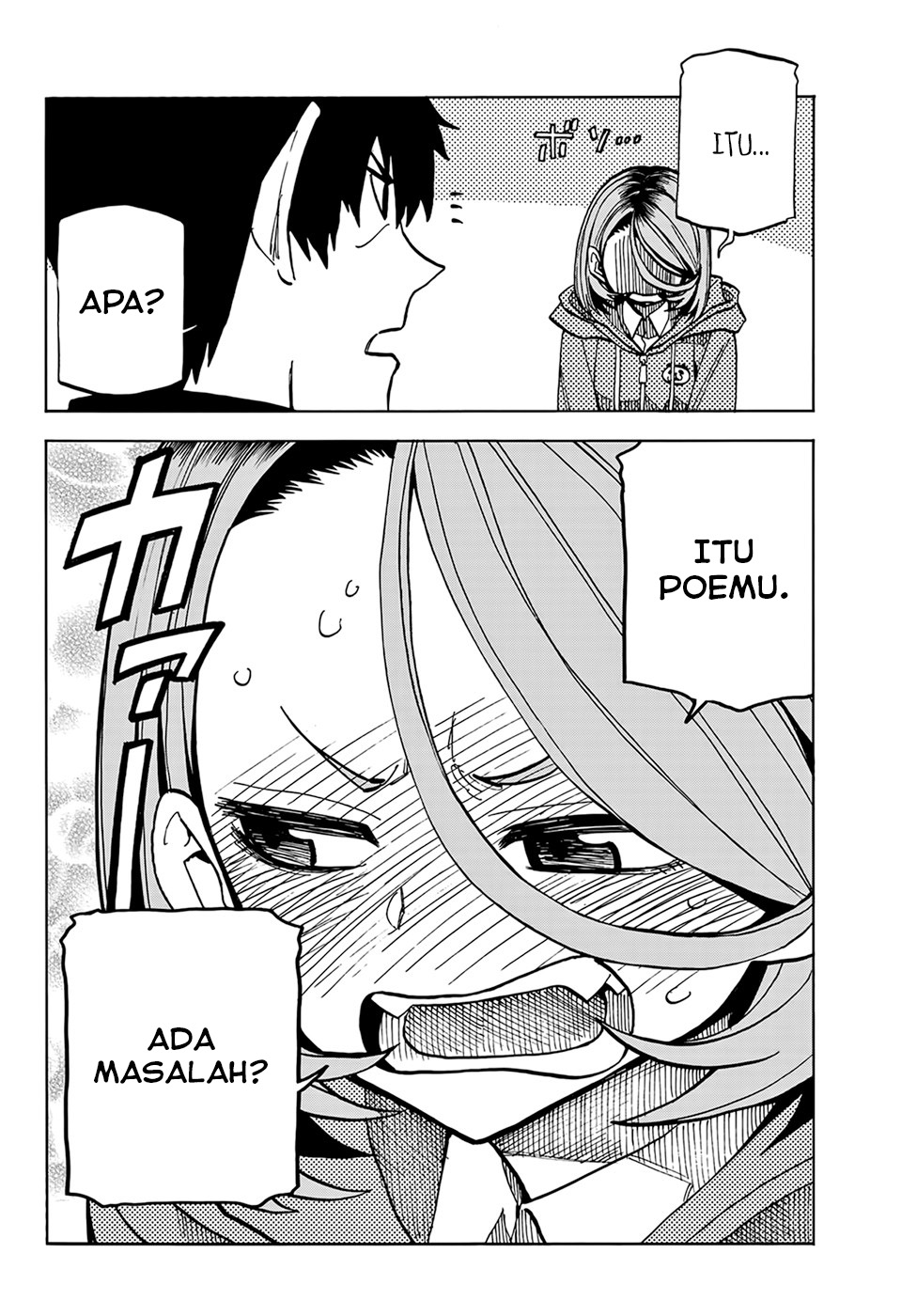 The Story Between a Dumb Prefect and a High School Girl with an Inappropriate Skirt Length Chapter 01 Gambar 22